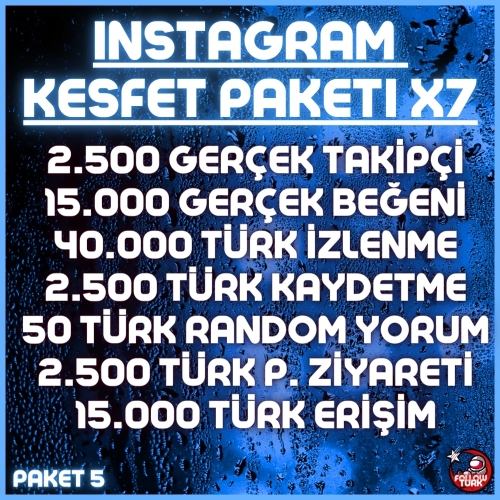  ⭐X8  INSTAGRAM KEŞFET PAKETİ 5  ANLIK⭐